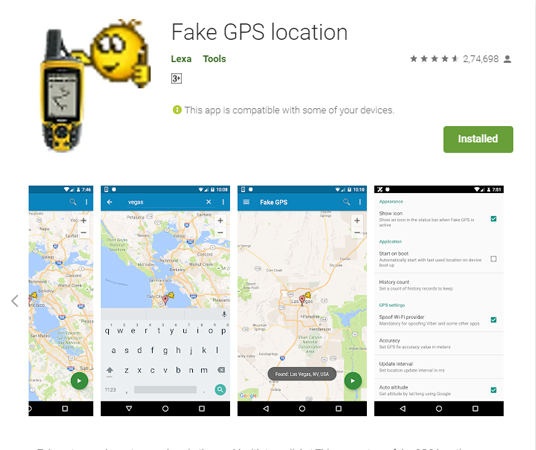 Fake GPS location