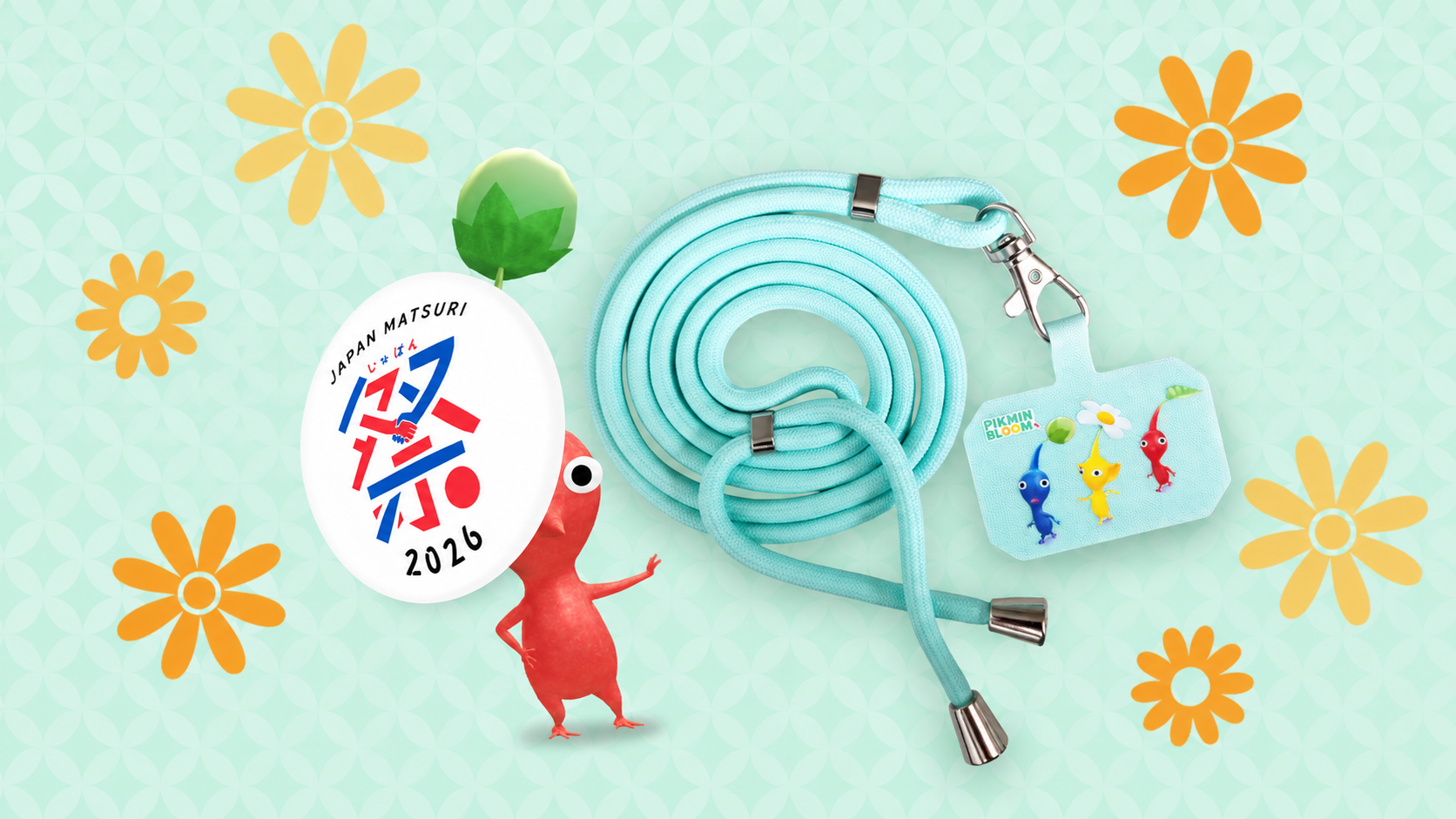 Japan Matsuri 2026 皮克敏主題手機掛繩與照片鈕扣徽章飾品