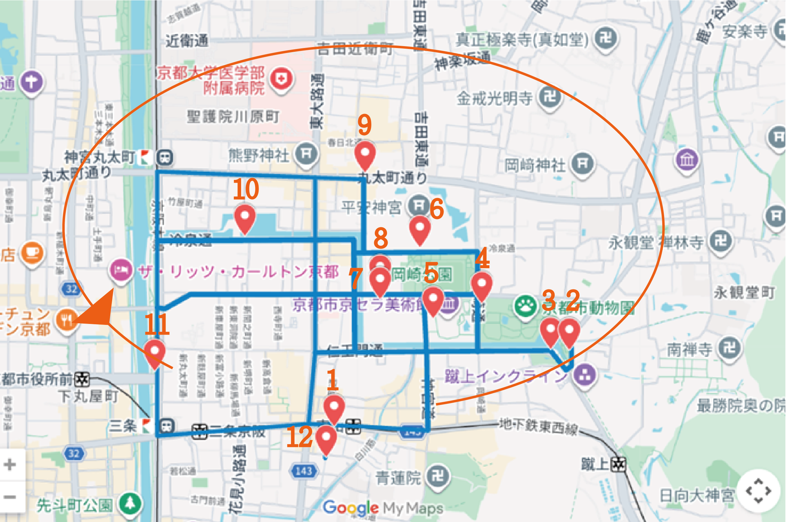 京都岡崎 12 個特殊地點最佳路線