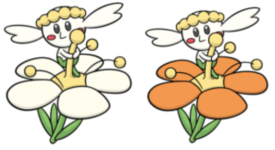 白色花蓓蓓和橙色花蓓蓓