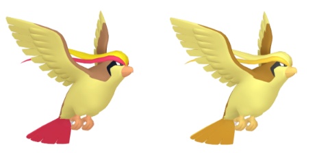 大比鳥色違