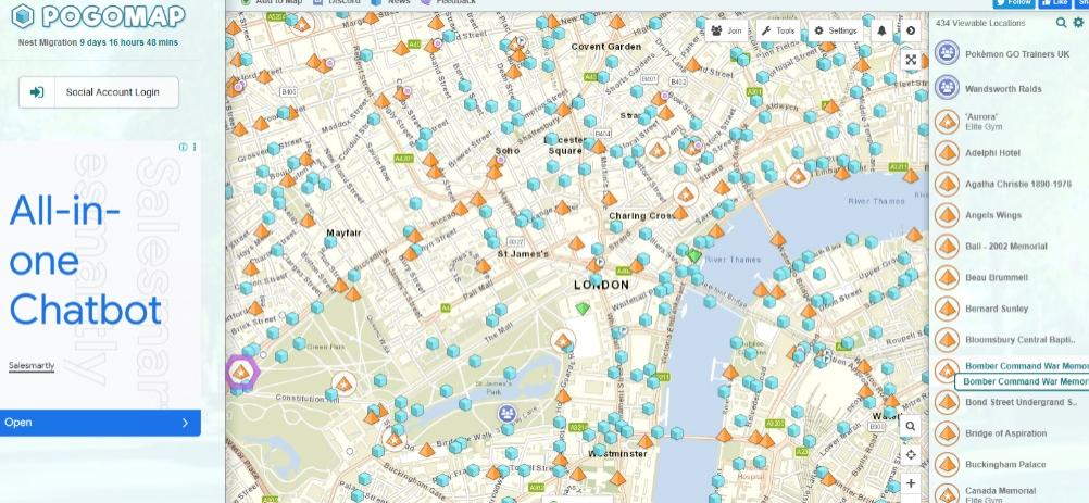 Poke Go Map 網站