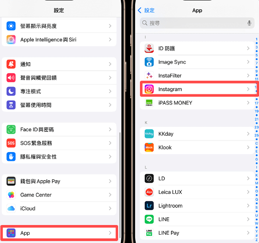 選擇其中的「Instagram」選項