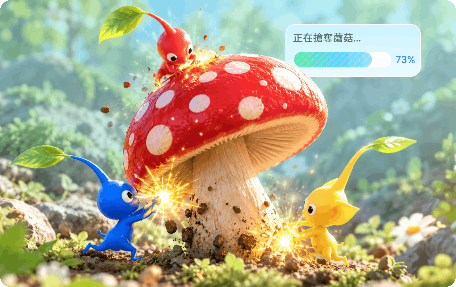 皮克敏搶蘑菇技巧